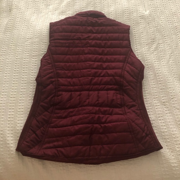 Maroon Puffer Vest - Picture 2 of 3